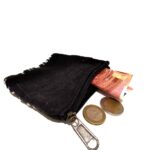 Πορτοφολάκι μικρό ασπρόμαυρο ρόμβοι χειροποίητο από Νεπάλ