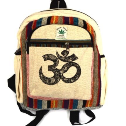 Τσάντα πλάτης από βαμβάκι και κάναβη σύμβολο Ομ από Νεπάλ