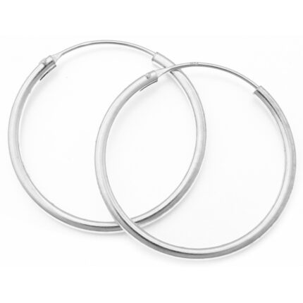 Κρίκος αυτιού από ασήμι σκέτος χοντρός μεγάλο μέγεθος