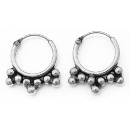 Σκουλαρίκι κρικάκι ασήμι 925 με σχέδιο σταφύλι