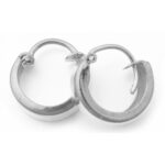 Κρικάκι αυτιού ασήμι σκέτο τετραγωνισμένα