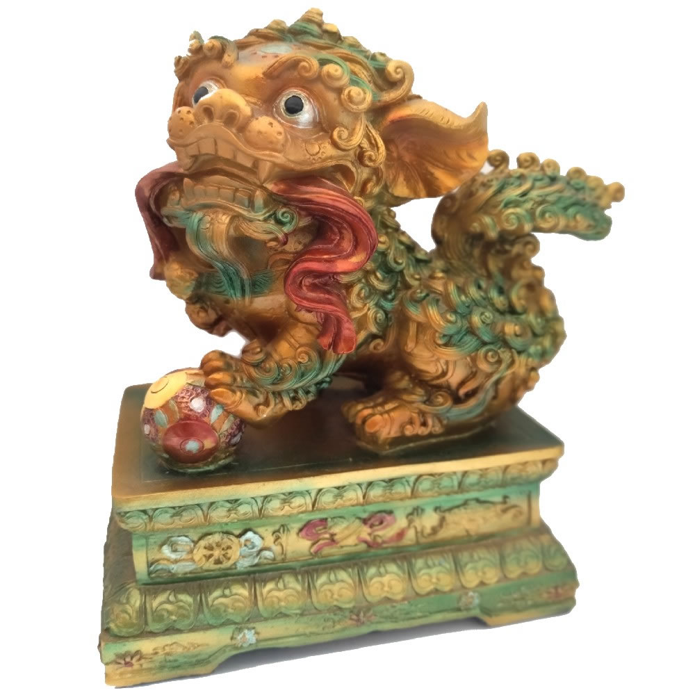 dra-451-dragon- chinese-multicolor αγαλματίδιο δράκος τύχης ακι ευημερίας από πολυρεσίνη Ταιλάνδης