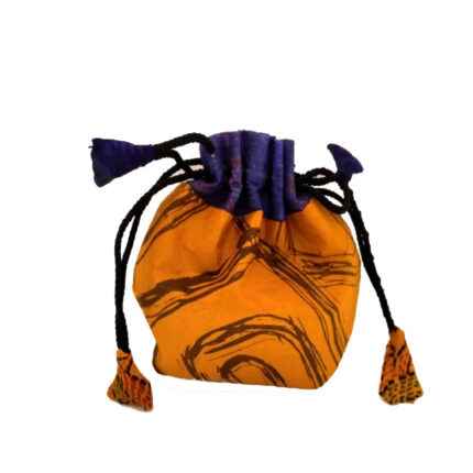 Πουγκάκι μικρό με γραμμές κίτρινο