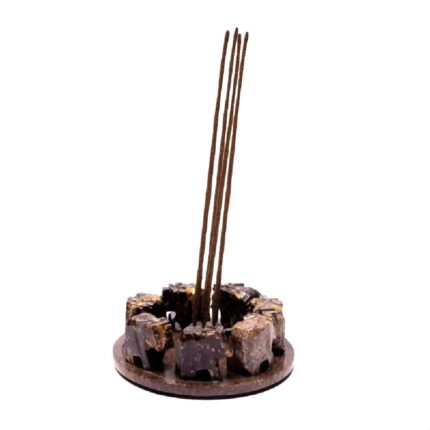 Βάση για αρωματικά στικ ελέφαντες σε κύκλοαπό φυσική σαπουνόπετρα Ινδίας