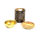 Καυστήρας για έλαια λουλούδι ρης ζωής από μέταλλο και ξύλινη βάση προέλευση Ινδίας