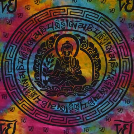 Πάντα τοίχου, πανό ,ριχτάρι σε μαύρο χρώμα με σχέδιο Βούδα σε διαλογισμό