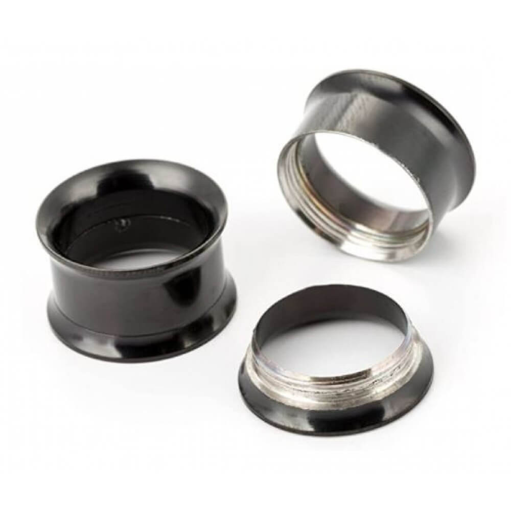 Streching double flared tunnel surgical steel 3 mm 14 mmσε μαύρο χρώμα Streching double flared tunnel surgical steel 3 mm 14 mmσε μαύρο χρώμα
