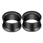 Streching double flared tunnel surgical steel 3 mm 14 mmσε μαύρο χρώμα