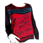 Μπλούζα γυνακεία σε μαύρο χρώμα με σχέδιο κλαδιά δέντρων