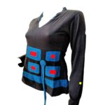 wbn 325 c nepali black blue squared women shirt