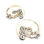 Σκουλαρίκια κρεμαστά από λευκό μπρούτζο εθνικ στυλ