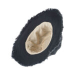 καπέλο χειροποίητο από κλωστική κάνναβη και βαμβάκι unisex σε μαύρο χρώμα