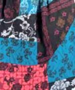 Platinum Fashion φούστα χειμερινή πολύχρωμη σε μίντι γραμμη κλος με τσέπες στο πλάι από βαμβάκι