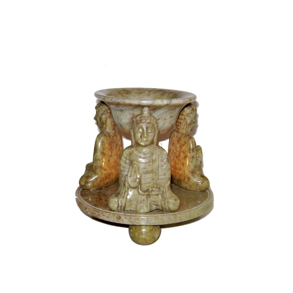 Καυστήρας αρωματικών ελειών αρωματοδοχείο με σχέδιο Βούδα από φυσική σαπουνόπετρα σε μπεζ φυσικό χρώμα Καυστήρας αρωματικών ελειών αρωματοδοχείο με σχέδιο Βούδα από φυσική σαπουνόπετρα σε μπεζ φυσικό χρώμα