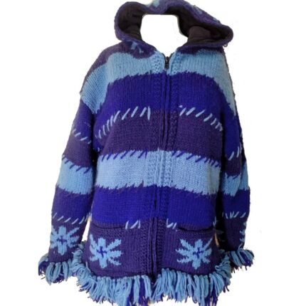 Μπουφάν ζακέτα από 100% μαλλί και επένδυση πολυεστέρα , κουκούλα εξωτερικές τσέπες και κουκούλα σε υπέροχο σχέδιο