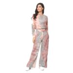 Παντελόνι καμπάνα φούτερ μπατίκ σε κίτρινο χρώμα με ελαστική μέση και τσέπες από βαμβάκι 100%